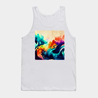 Water Color Waves Tank Top